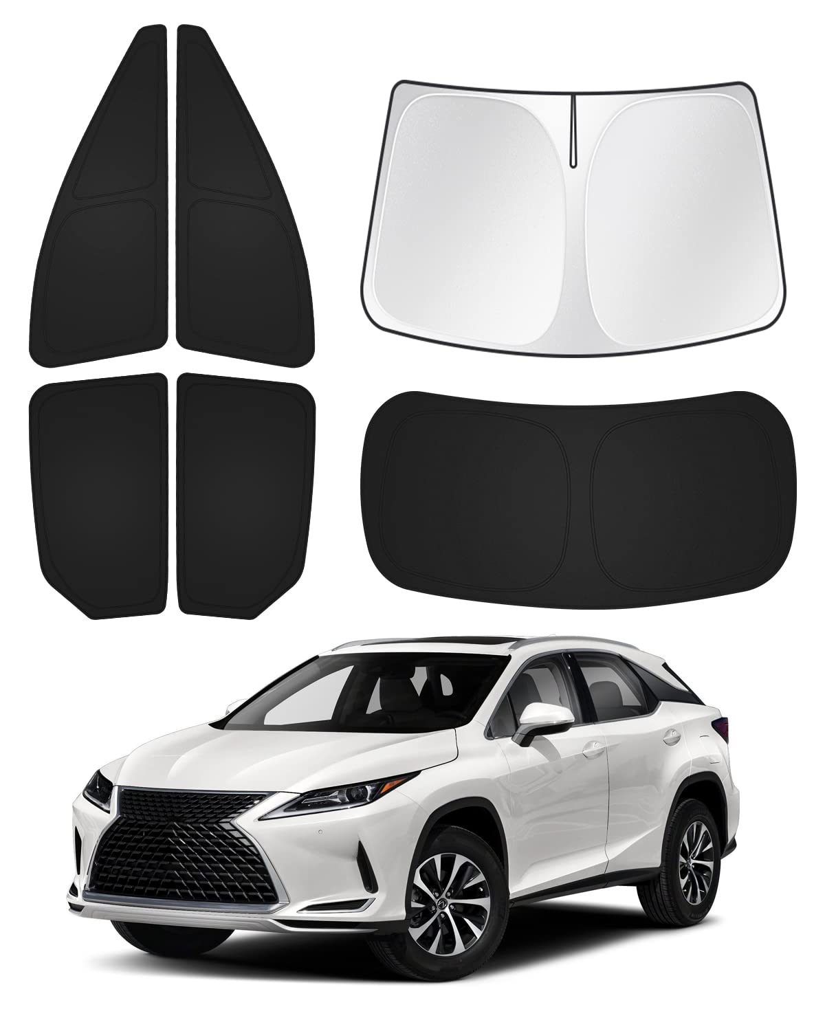 Canvcle Sunshades For 2016-2022 Lexus Rx Accessories Windshield Sun Shade Side Rear Window Shade Cover Sun Visor Shield Privacy