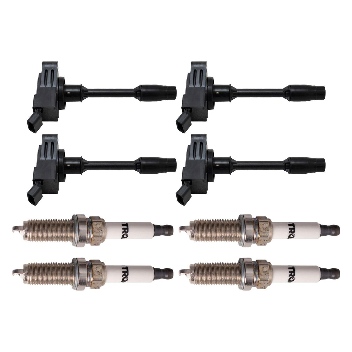 Trq Ignition Kit - Spark Plugs & Coil Compatible With Toyota Prius 2016-2021, 2019-2021 Awd-E, 2012-2015 Plug-In, 2017-2021 Prim