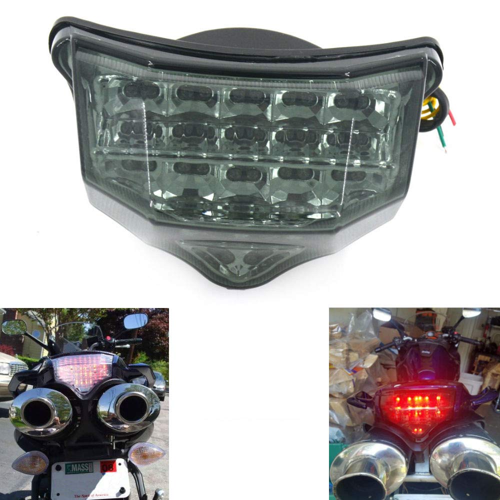 Mzs Motorcycle Tail Light Led Integrated Turn Signal Blinker Smoke Compatible With Fz6 Fz-6 Fazer Fz600 2004 2005 2006 2007 2008