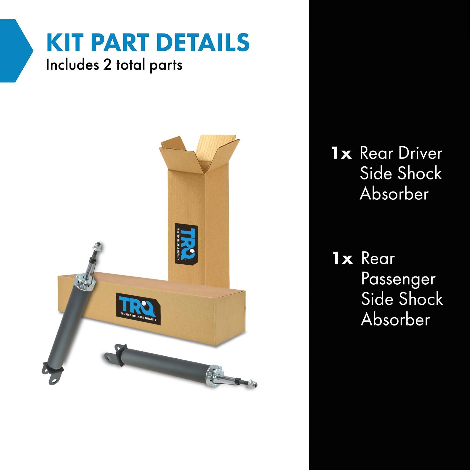 Trq Rear Shock Absorber Set Compatible With 2006-2010 Kia Optima 2007-2010 Rondo
