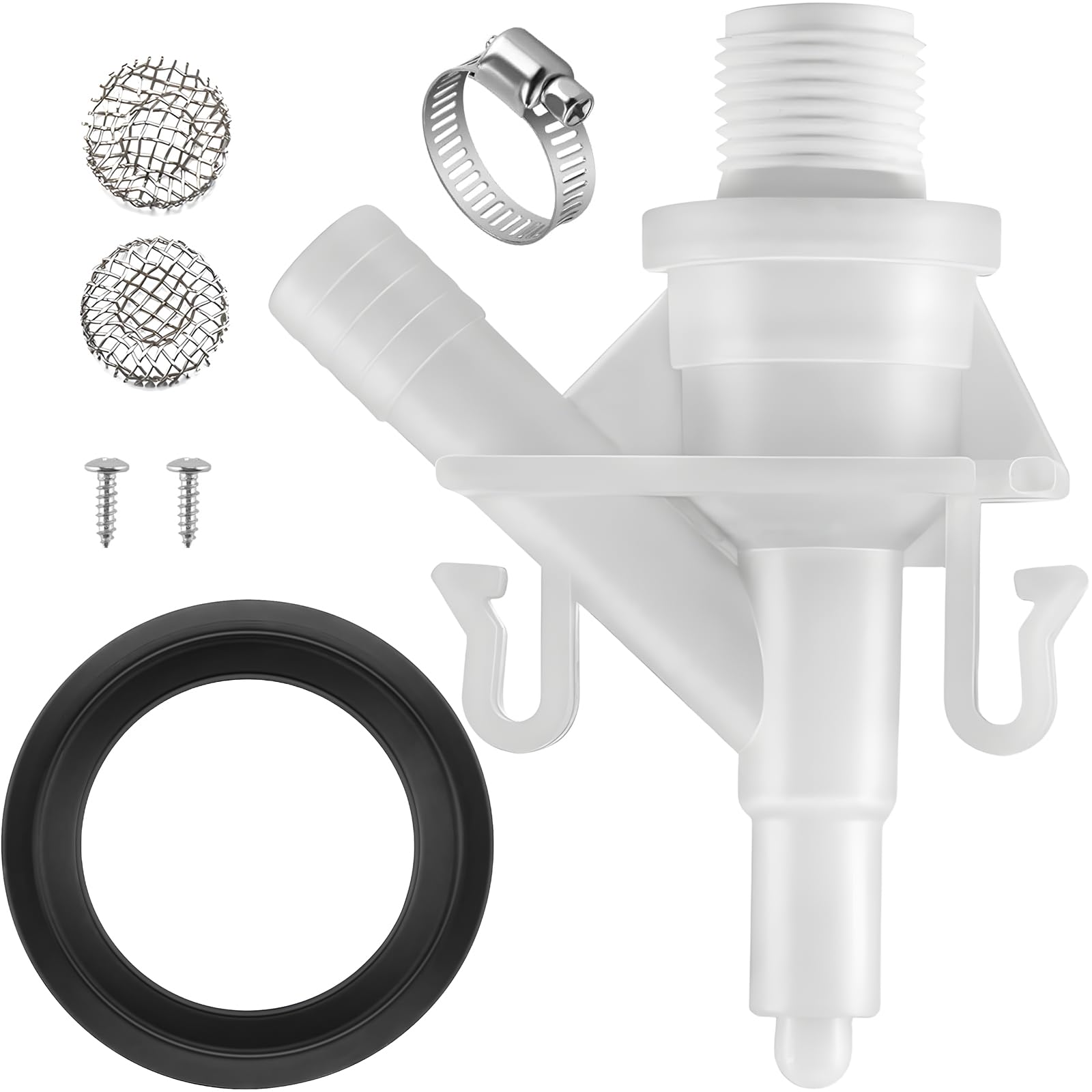 385311641 Water Valve Kit, Plastic Rv Camper Toilet Valve Parts For Pedal Flush Valve Toilets Compatible With Sealand 300 310 31