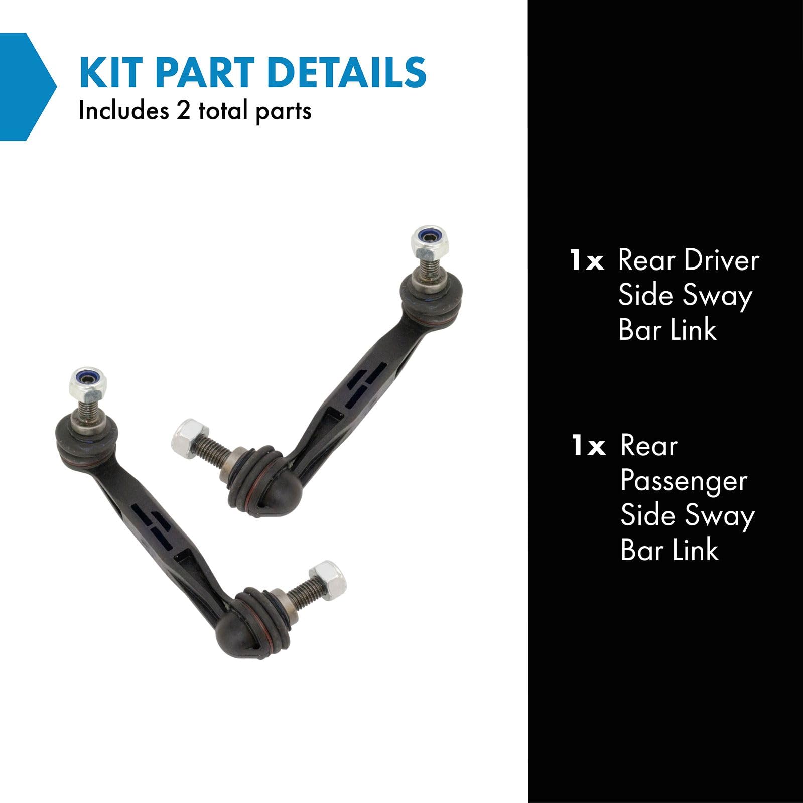 Trq Rear Suspension Sway Bar End Link Swing Support Lh Rh Pair 2Pc Set For F22 F30