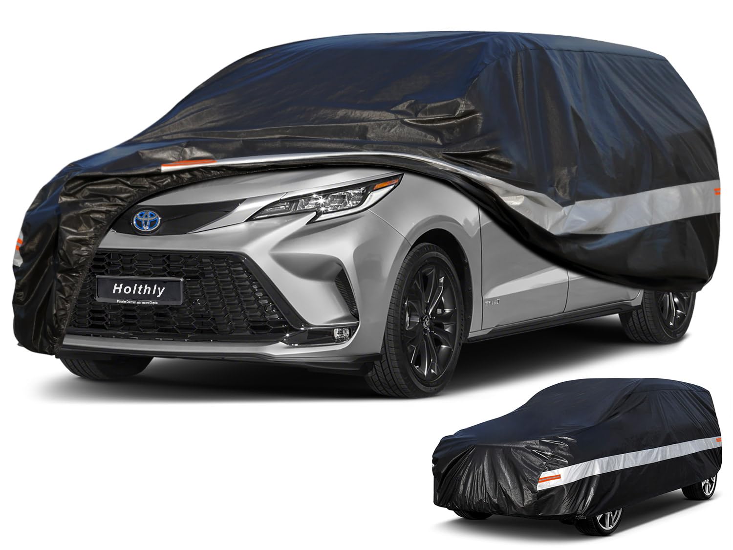 Holthly 10 Layers Minivan Car Cover Custom Fit For Toyota Sienna (2010-2024) Waterproof All Weather For Automobiles, Outdoor Ful