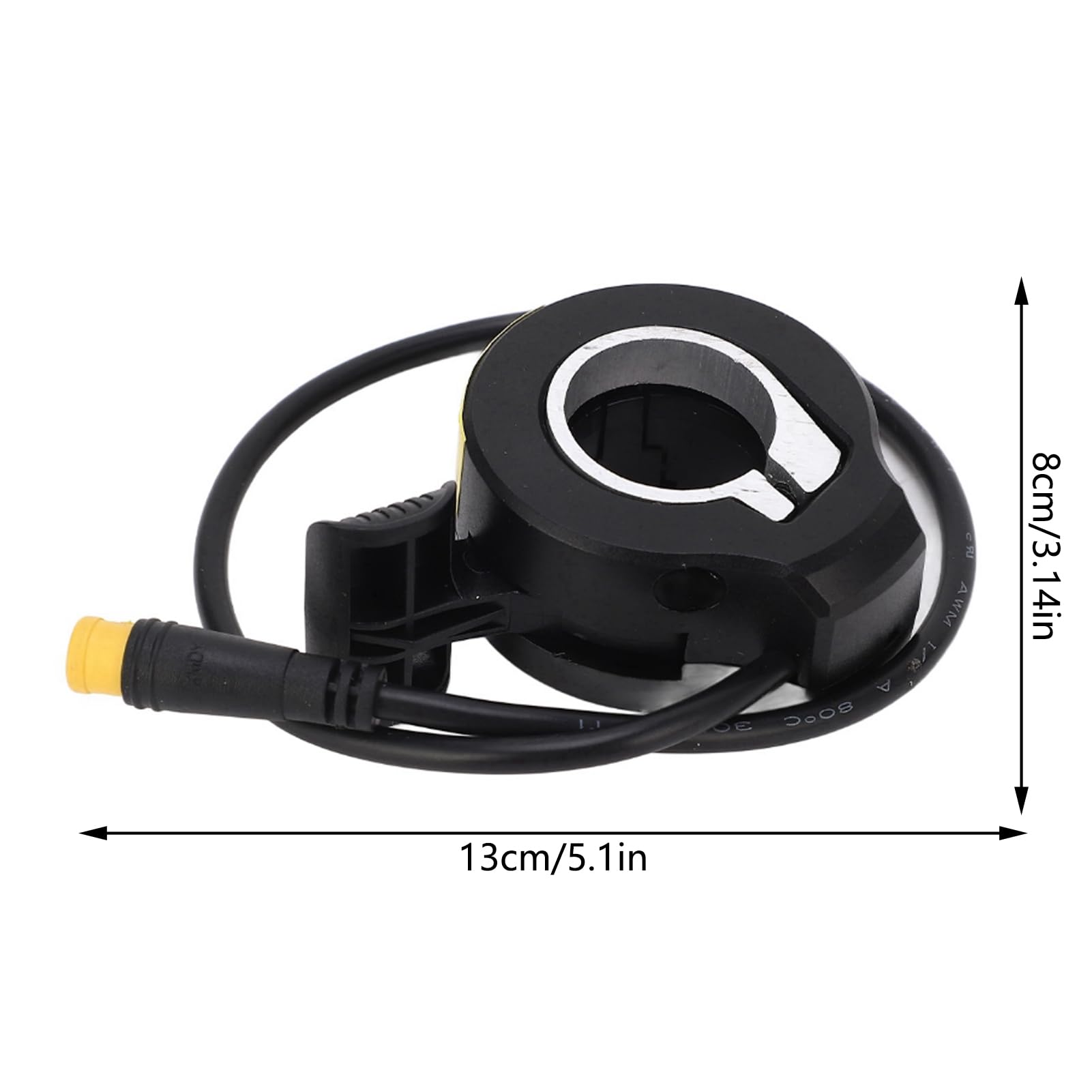 Thumb Throttle for E Bike, Thumb Throttle Electric Bike, Water Proof 3 Pin Finger Throttle Accelerator Replacement with Connecto