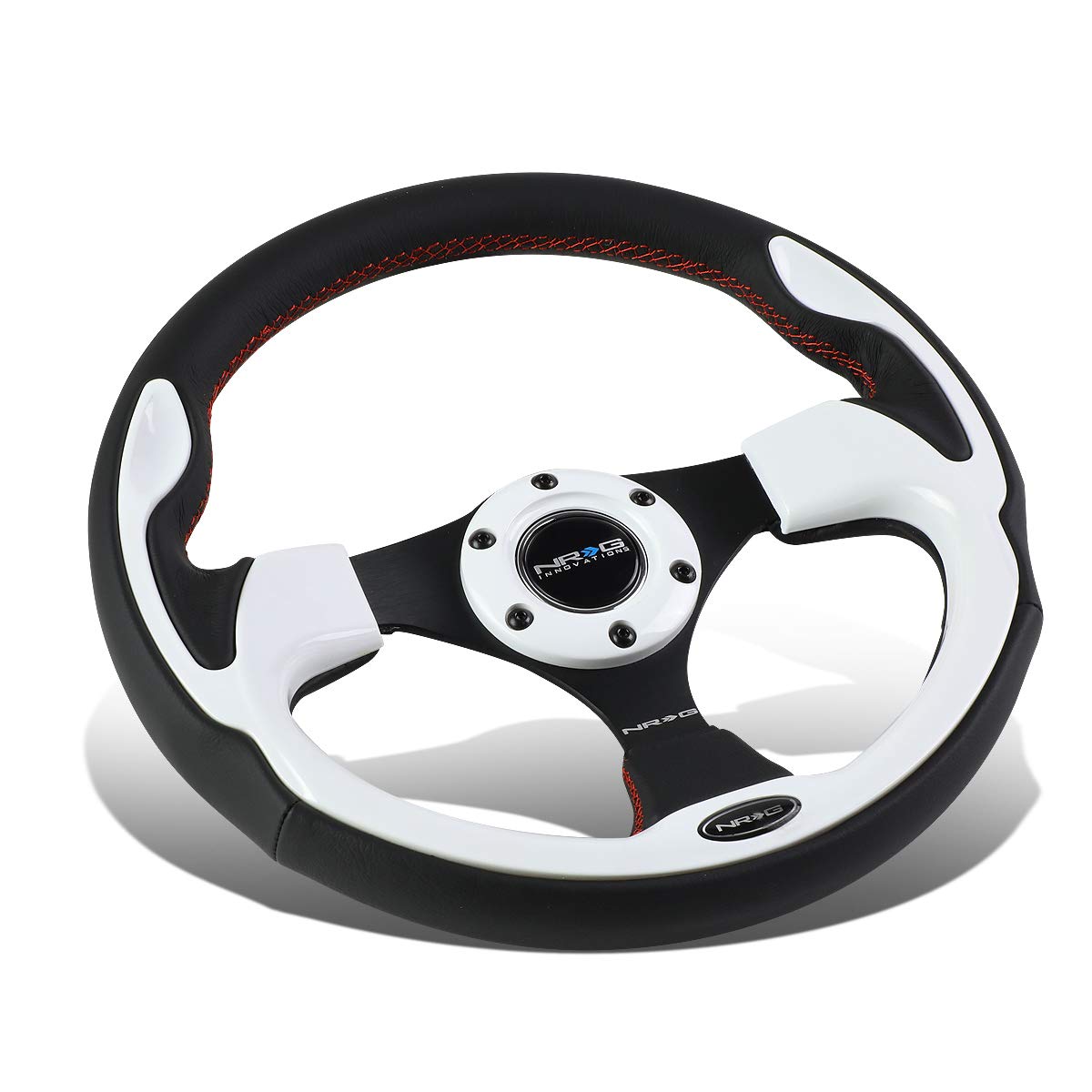 Nrg Innovations Rst-001Wt Reinforced Steering Wheel (320Mm Sport Steering Wheelwith White Trim)