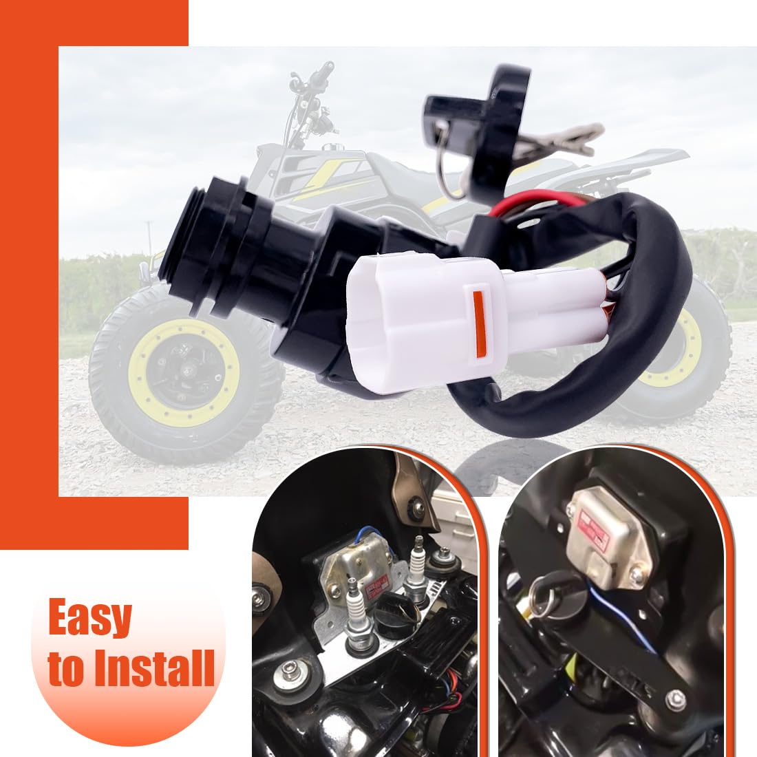 Aniro Moto Ignition Switch Key Fits For Yamaha Bear Tracker 250 Yfm250 Yfm-250 2000 2001 Yamaha Raptor 660 Yfm660 Warrior 350 Yfm350 2002 03 04 05