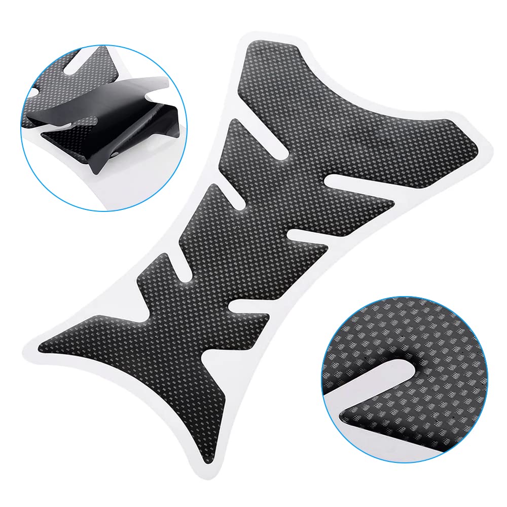 Mtsooning Motorcycle Tank Pad, Universal Fuel Tank Sticker, 3D Rubber Gas Oil Protector Self-Adhesive And Waterproof Replacement For Suzuki Kawasaki Ducati