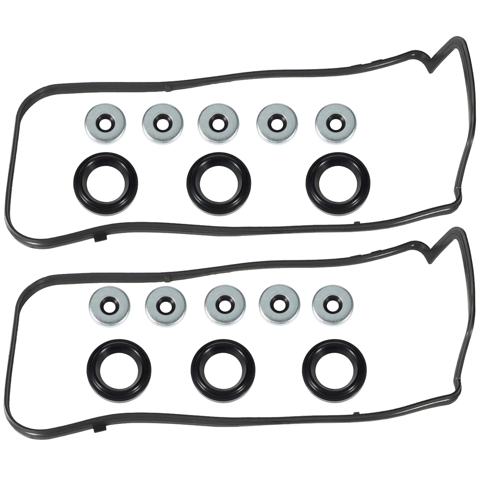 Wollvon Valve Cover Gasket Set VS50773R 151081801 VS50559 Compatible with Honda Accord Odyssey Crosstour Pilot Accord Crosstour 