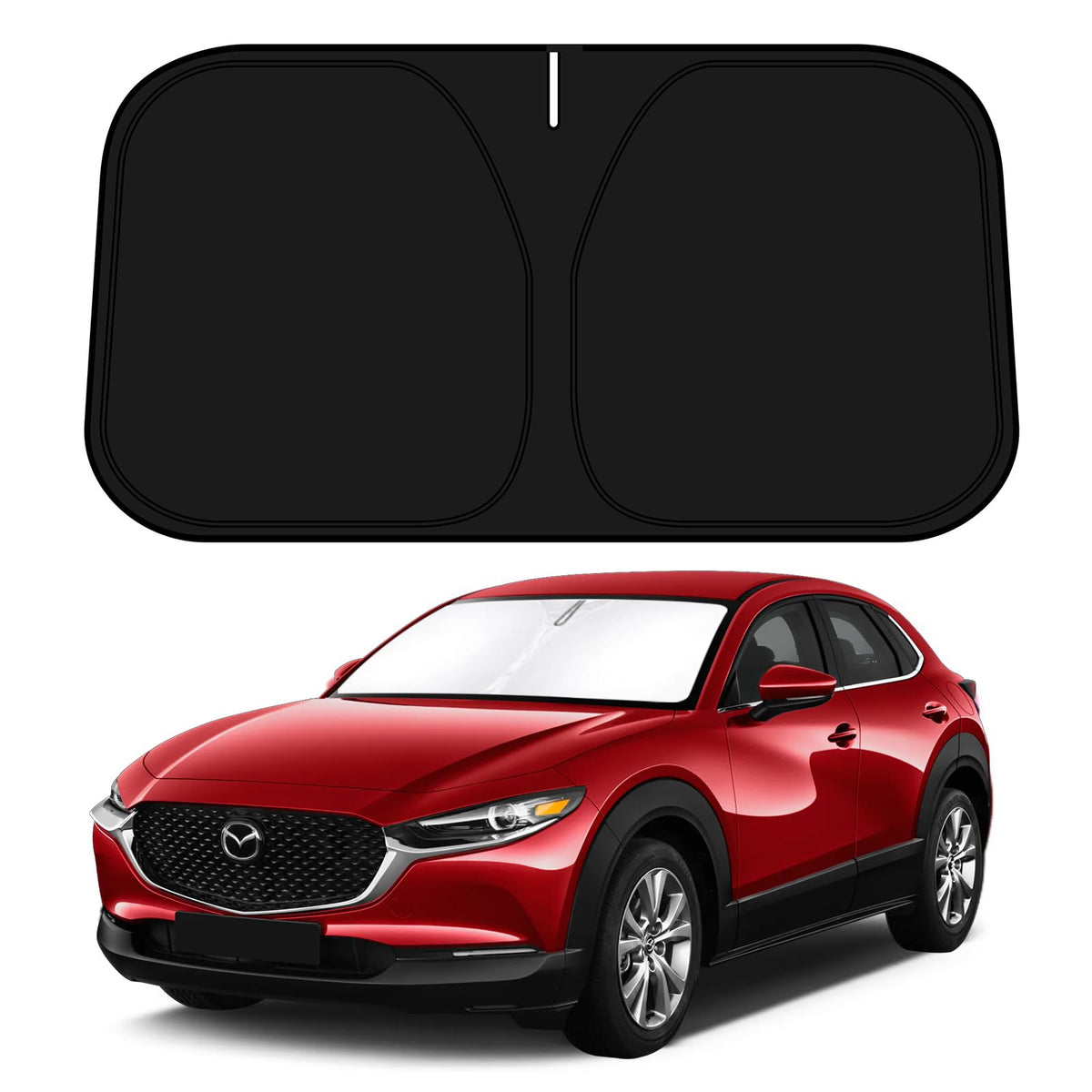 D-Lumina Windshield Sun Shade For Mazda Cx-30 2019-2025 Cx30 Accessories, Front Window Sunshade Sun Visor Protector Block Uv Ray