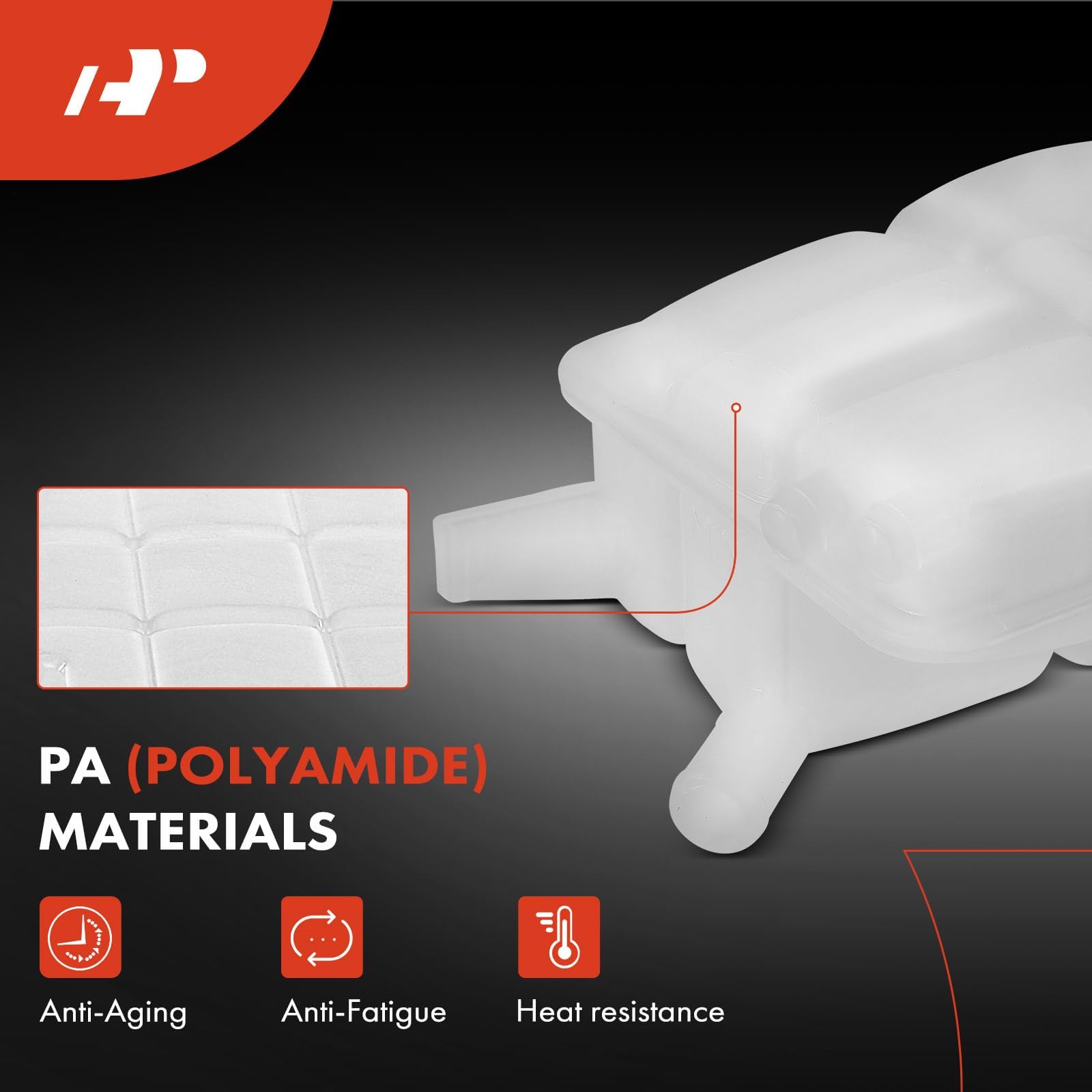 A-Premium - Coolant Recovery Reservoir Tank - W/ Cap, DOHC Engine 4,3Cyl 1.0 2.0 1.6L - Compatible with Ford Vehicles - 12-18 Fo