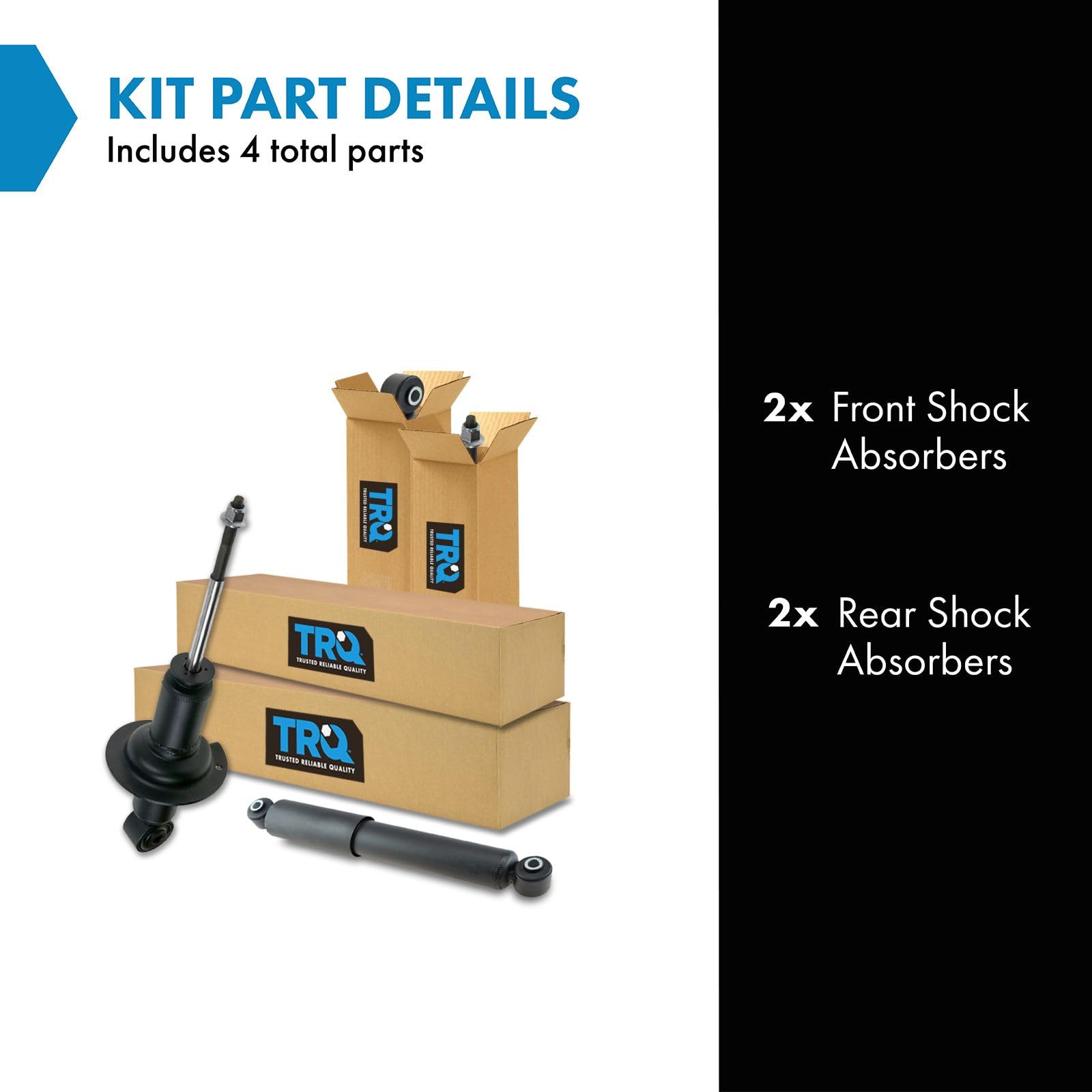 Trq Front And Rear Shock Absorber Set Compatible With 2005-2015 Nissan Armada 2004 Pathfinder Armada