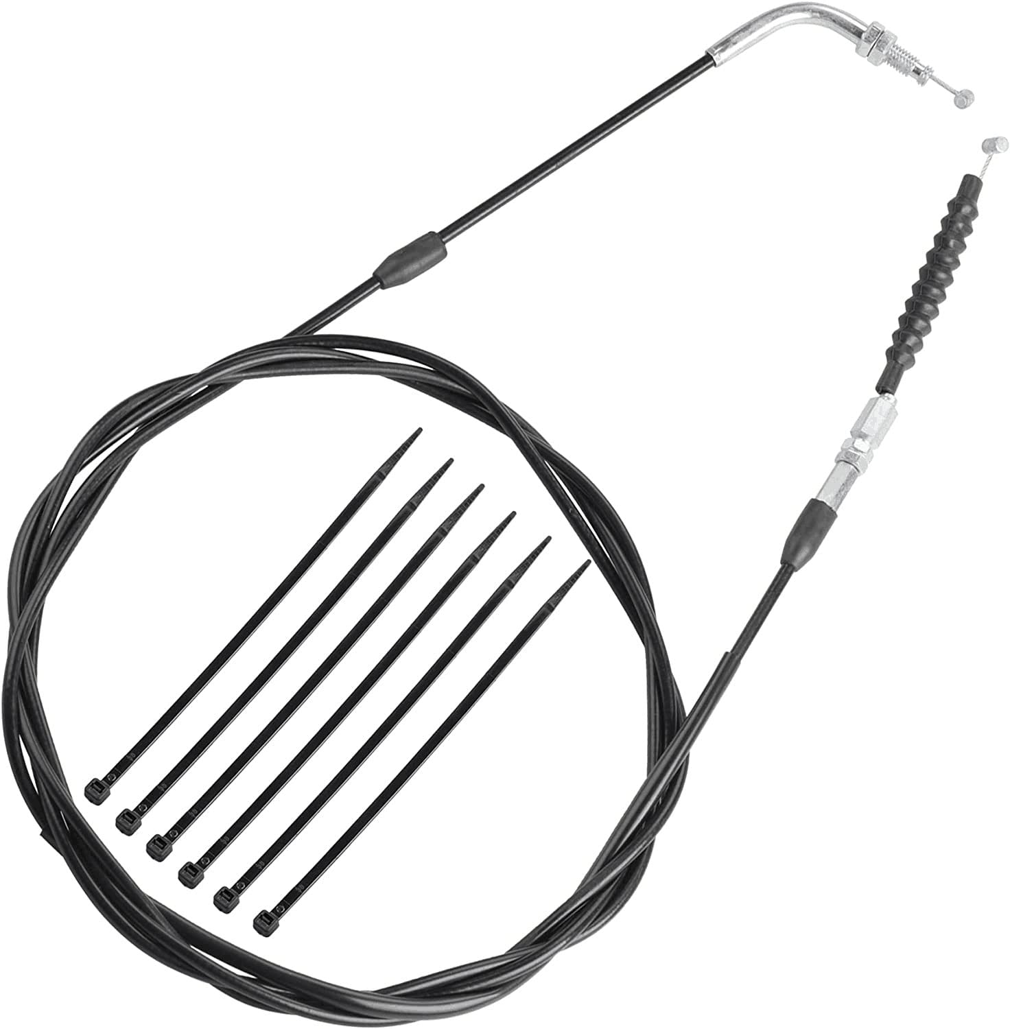 Mrelc Throttle Cable, 121'' Throttle Cable Brake Cable Compatible With Go Kart 150 250Cc Kazuma Kandi Roketa Gk-28A Sunl Spyder