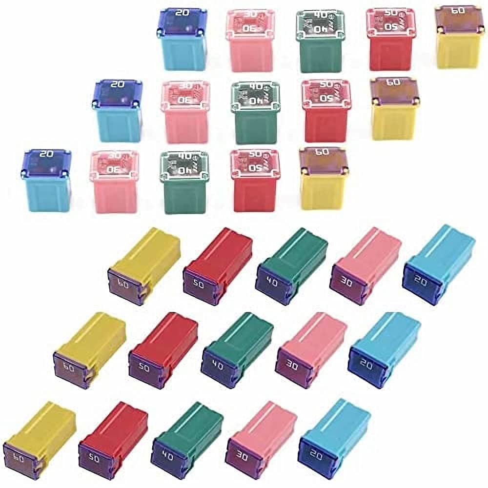 30 Pc Automotive Combination Low And Tall/Std Profile Box Shaped Assortment Fuse Kit For Ford, Chevy/Gm, Nissan, And Toyota Pick