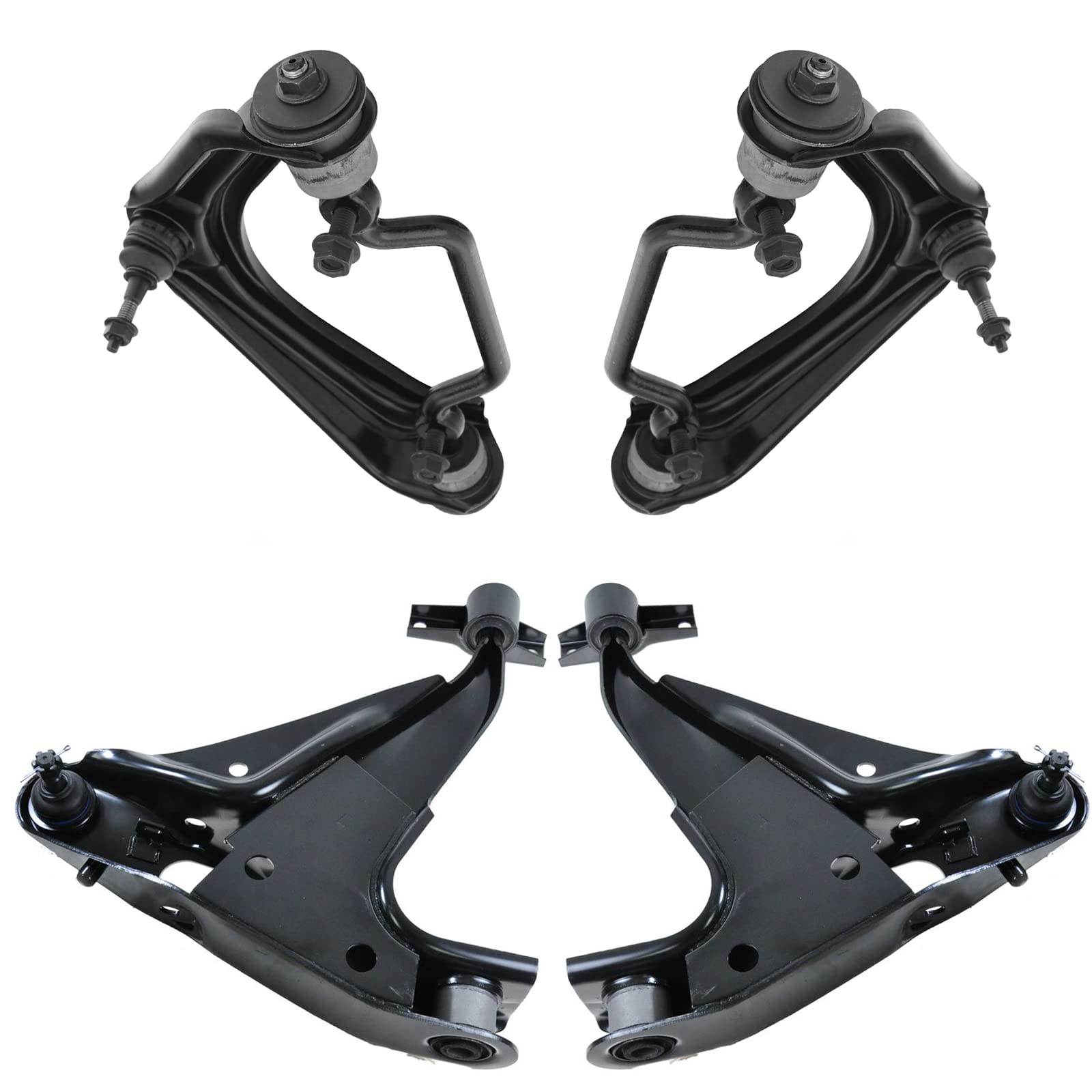 Trq Front Upper & Lower Control Arm With Ball Joint Set Compatible With 2002-2005 Ford Explorer Mercury Mountaineer