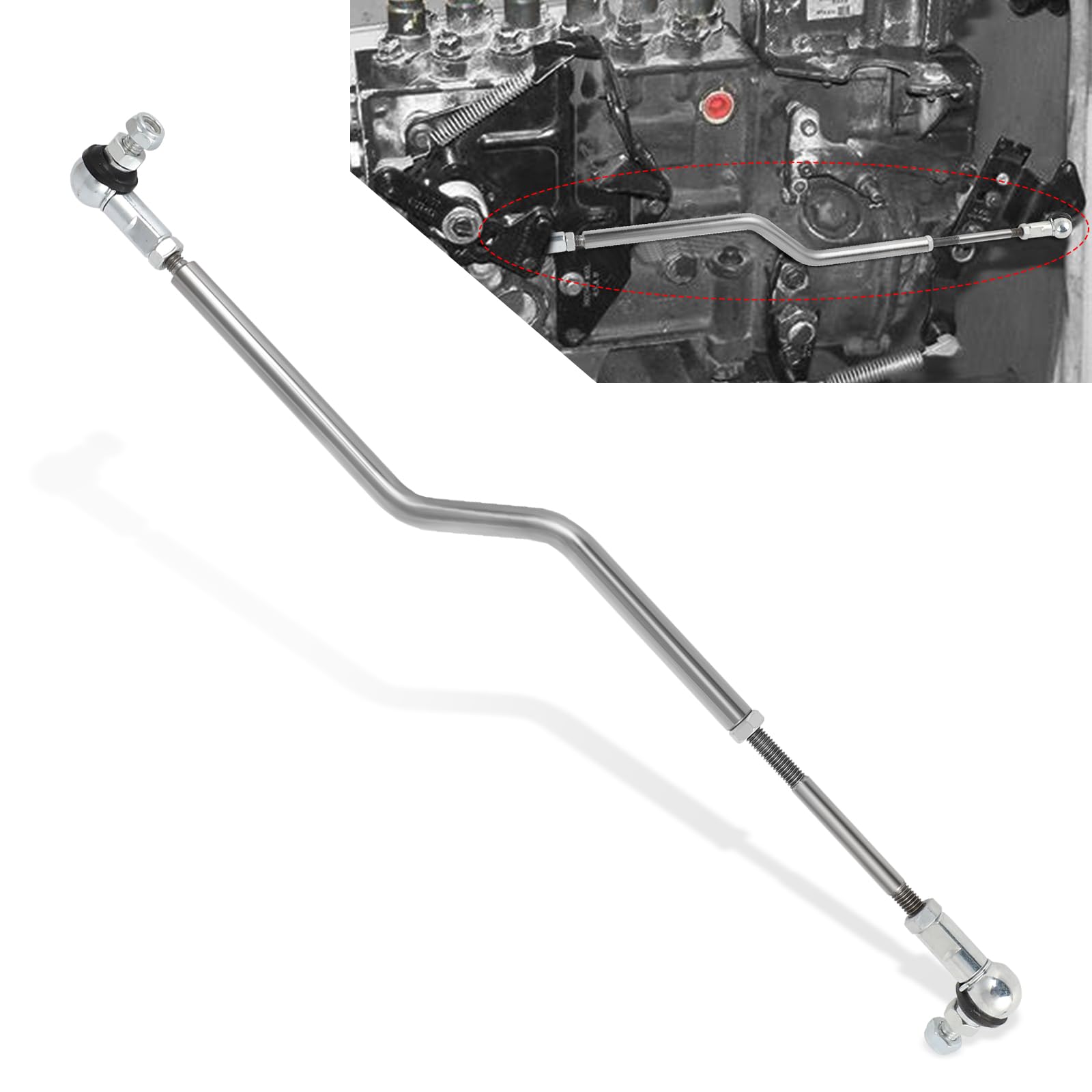 Throttle Linkage Kit Adjustment Throttle Linkage Rod For Dodge Joints Dodge P-Pump 1994-1998 | For Dodge Ram 2500 1994-1998 | For Dodge Ram 3500 1994-1998 | For Dodge Cummins P7100 Throttle Rod
