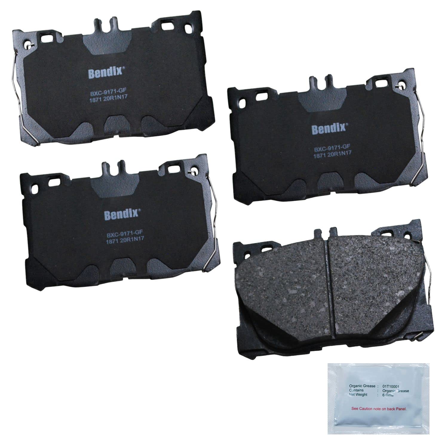 Bendix Priority1 Cfc1871 Ceramic Front Brake Pads For Select Models Mercedes-Benz C43 Amg, C450 Cls53 Cls400, Cls450, E43 E53 E3