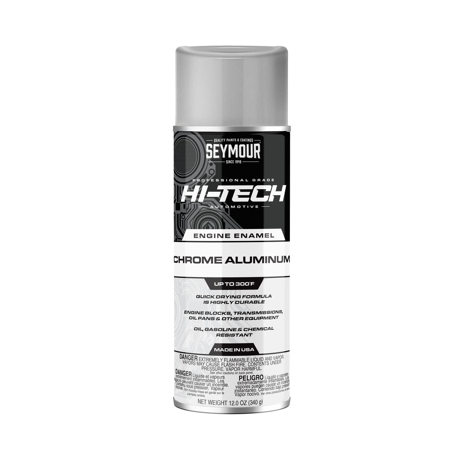 Seymour En-41 Hi-Tech Engine Spray Paint, Chrome Aluminum 12 Ounce (Pack Of 1)
