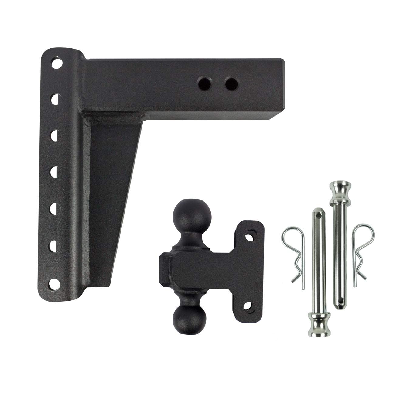 Bulletproof Hitches 3.0'' Adjustable Heavy Duty Trailer Hitch (22,000Lb Rating) - 8'' Drop/Rise Trailer Hitch With 2'' & 2-5/16'