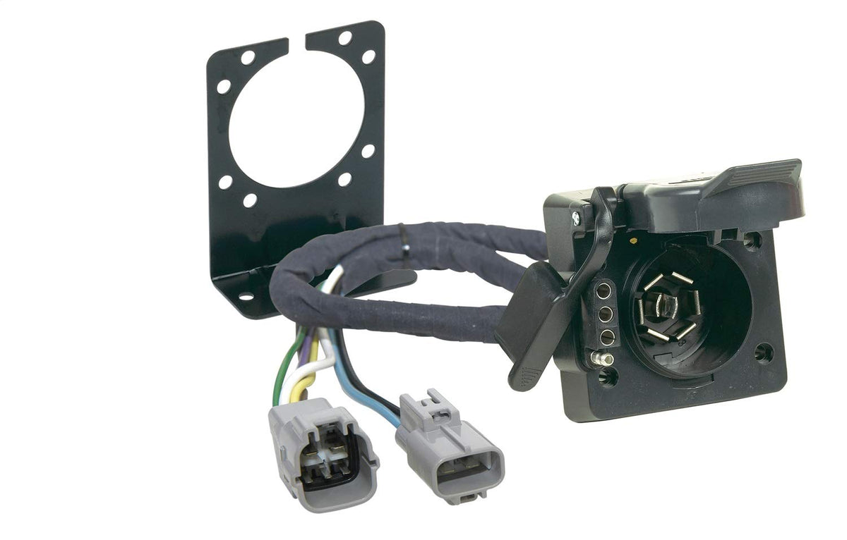 Hopkins Towing Solution 43395 Plug-In Simple Vehicle To Trailer Wiring Harness Multi-Tow 7 Blade And 4 Flat Connector Plug-In Simple Vehicle To Trailer Wiring Harness Multi-Tow 7 Blade And 4 Flat