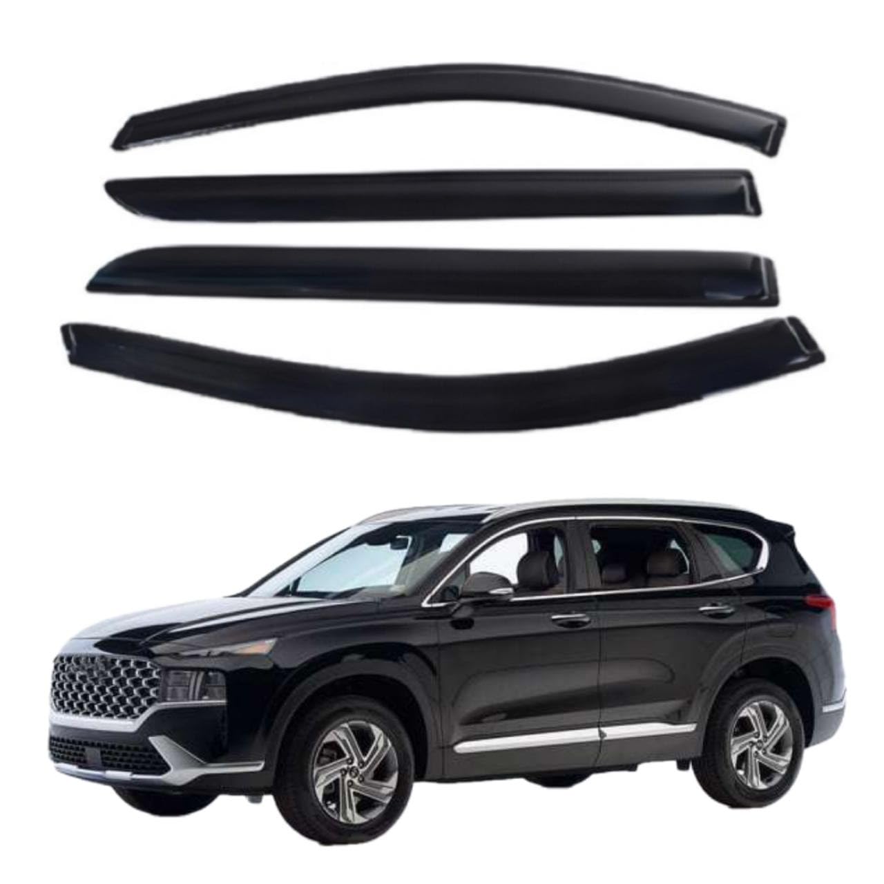Ig Window Visor For Hyundai Veloster 2012-2018, Rain Guard Tape-On Extra Durable Sun Wind Side Vent Window Deflector, 2012 2013