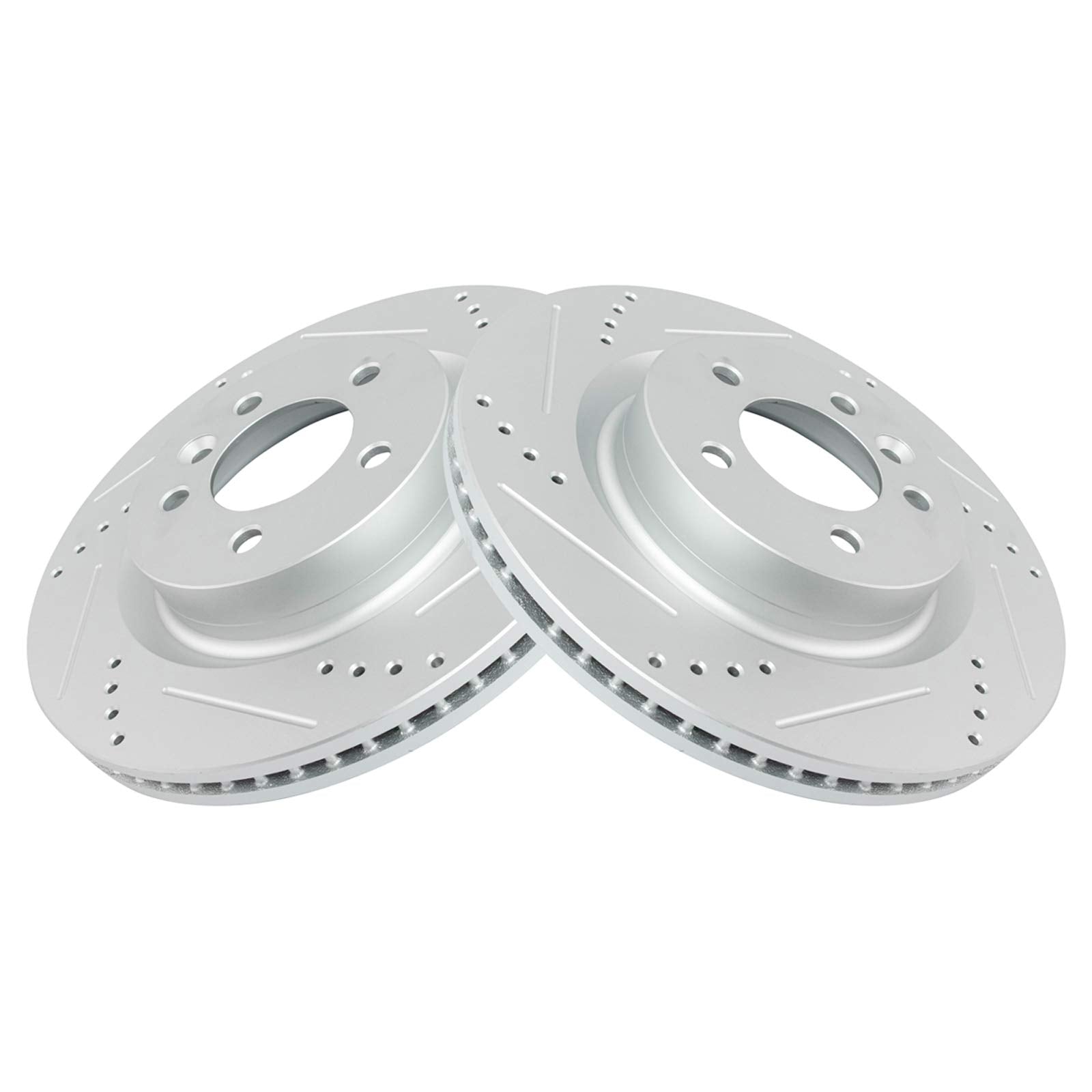 Trq Front Performance Brake Rotors Set Vented Premium G-Coated Compatible With 2005-2009 Land Rover Lr3 2006-2009 Range Rover Sp