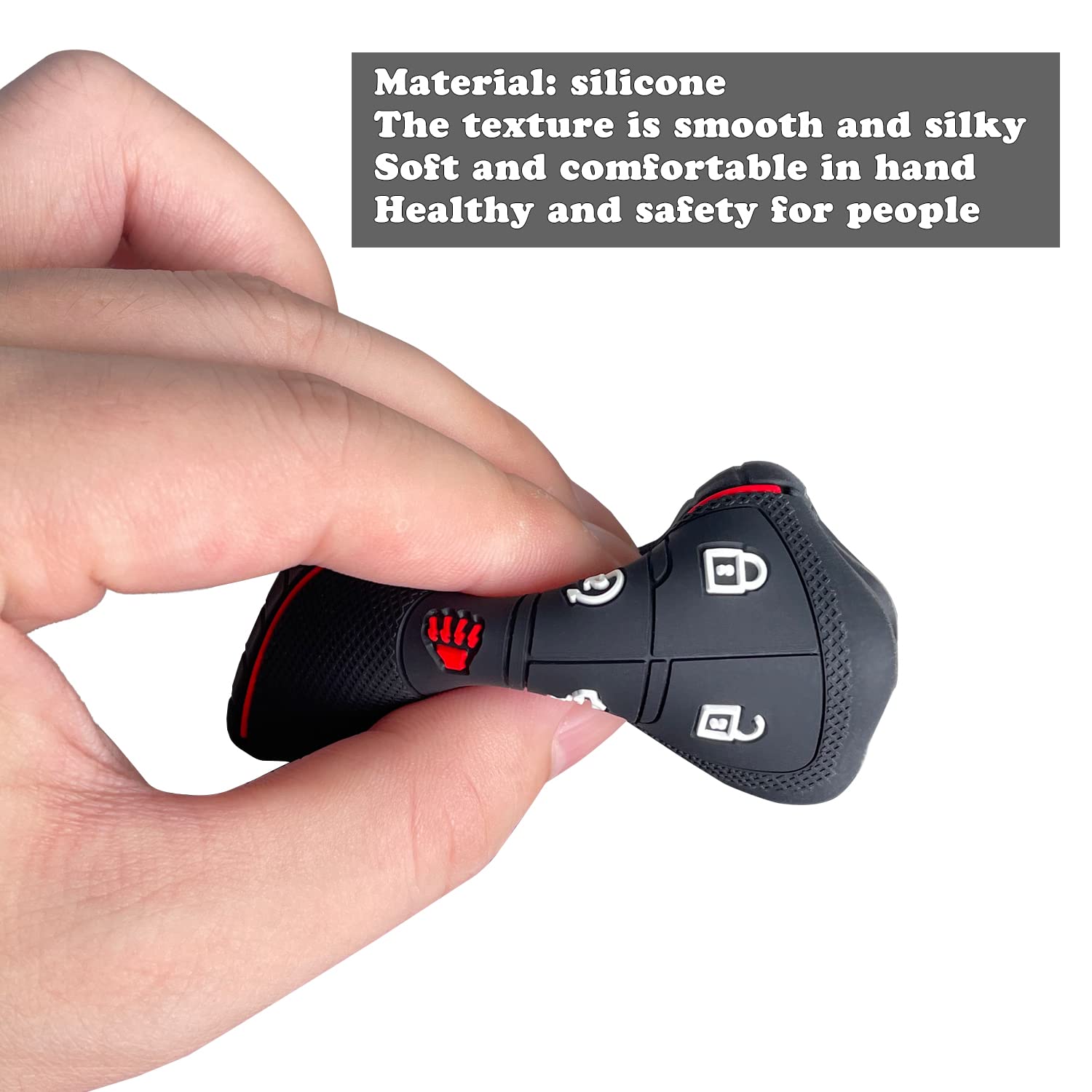 Tandrive Key Fob Cover For 2022 2023 2024 Chevy Silverado 1500 Gmc Sierra 1500, 2024 Silverado Sierra 2500Hd 3500Hd, Silicone, 2