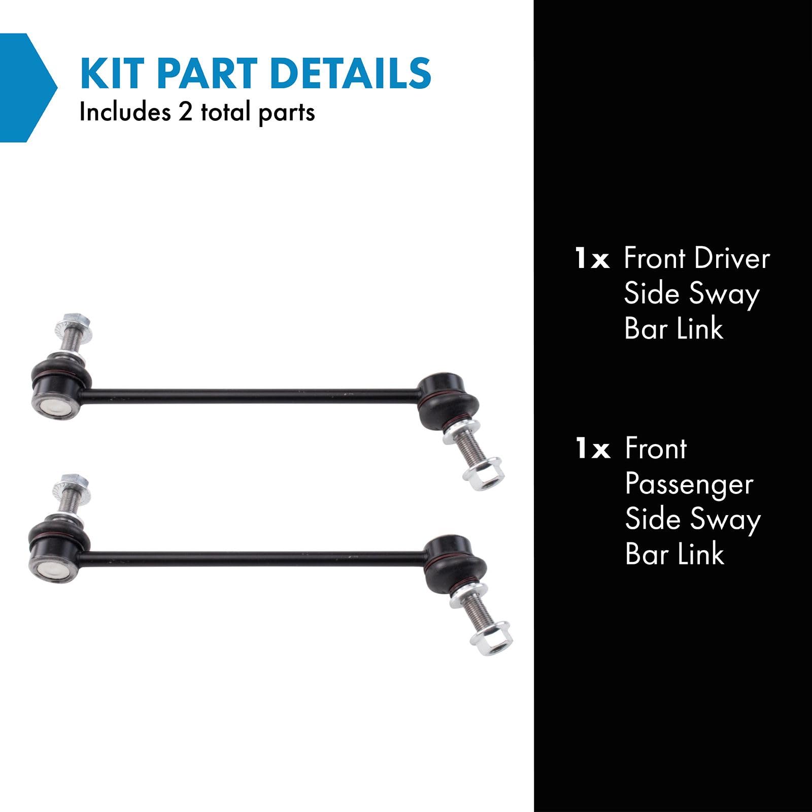 Trq Front Sway Bar Stabilizer Link Set Compatible With 2013-2016 Scion Fr-S 2013-2022 Subaru Brz 2017-2020 Toyota 86