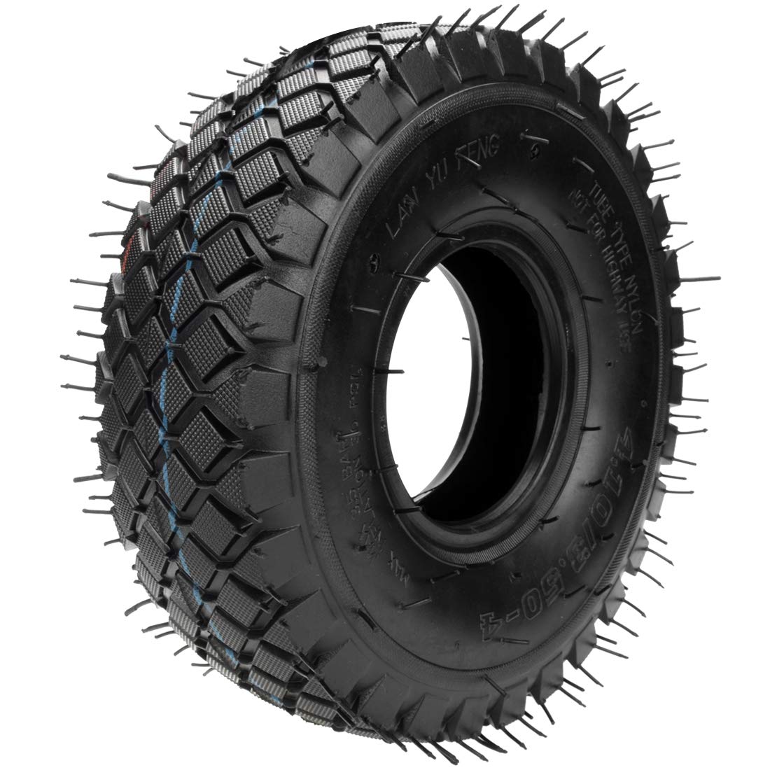 Fvrito Set Of Two 4.10/3.50-4 4.10-4 410-4 Tire And Inner Tube With Bent Valve Stem Replacement For Lawn Mower Hand Truck Wheelb