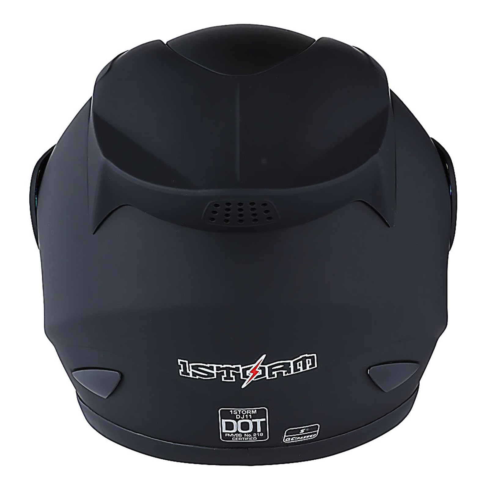 1Storm Motorcycle Bike Full Face Helmet Mechanic Matt Black