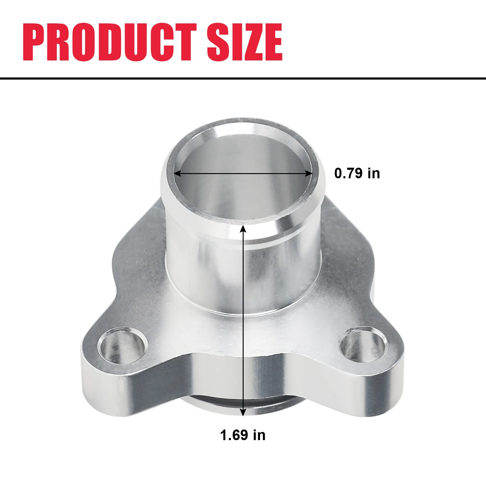 Aluminum Water Hose Fitting Upgrade Fit For Bmw 1 3 5 6 7 Z4 (Engine N52 N53 N54 And N51 3.0-Litre),Replaces# 11537541992 11537544638 Engine Coolant Hose Flange