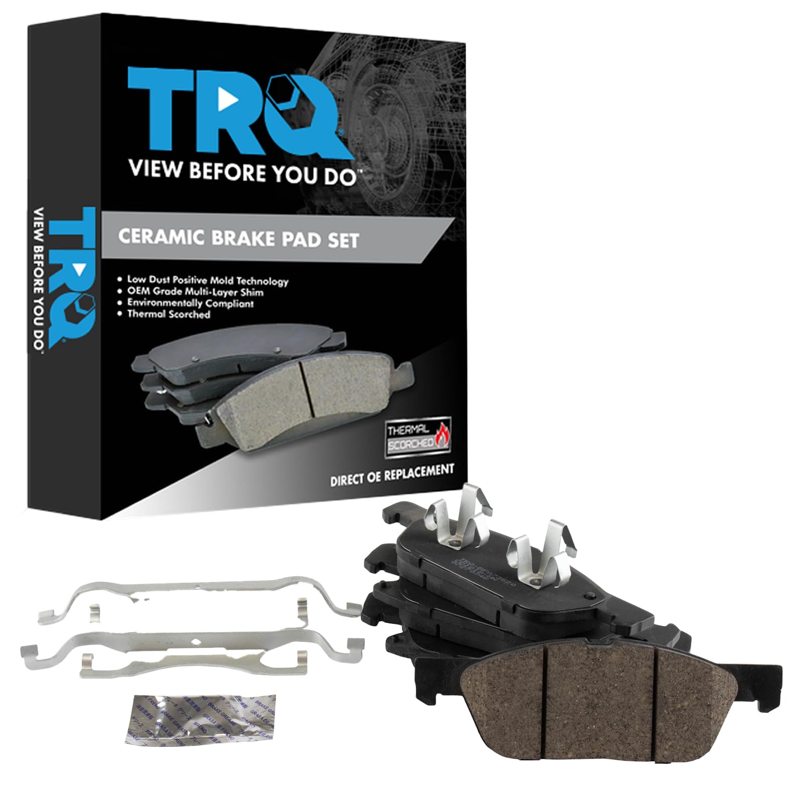 Trq Front Brake Pads Ceramic Compatible With 2015-2020 Ford Edge 2017-2018 Fusion 2017-2020 Lincoln Continental 2016-2018 Mkx 20