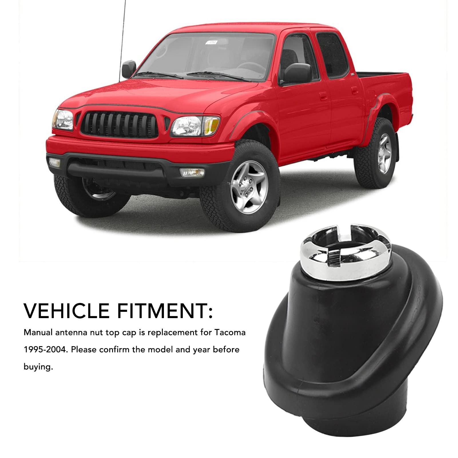 Manual Antenna Nut Top Cap, Manual Antenna Nut Top Cap Rubber 86396-04010 Replacement For Tacoma 1995-2004
