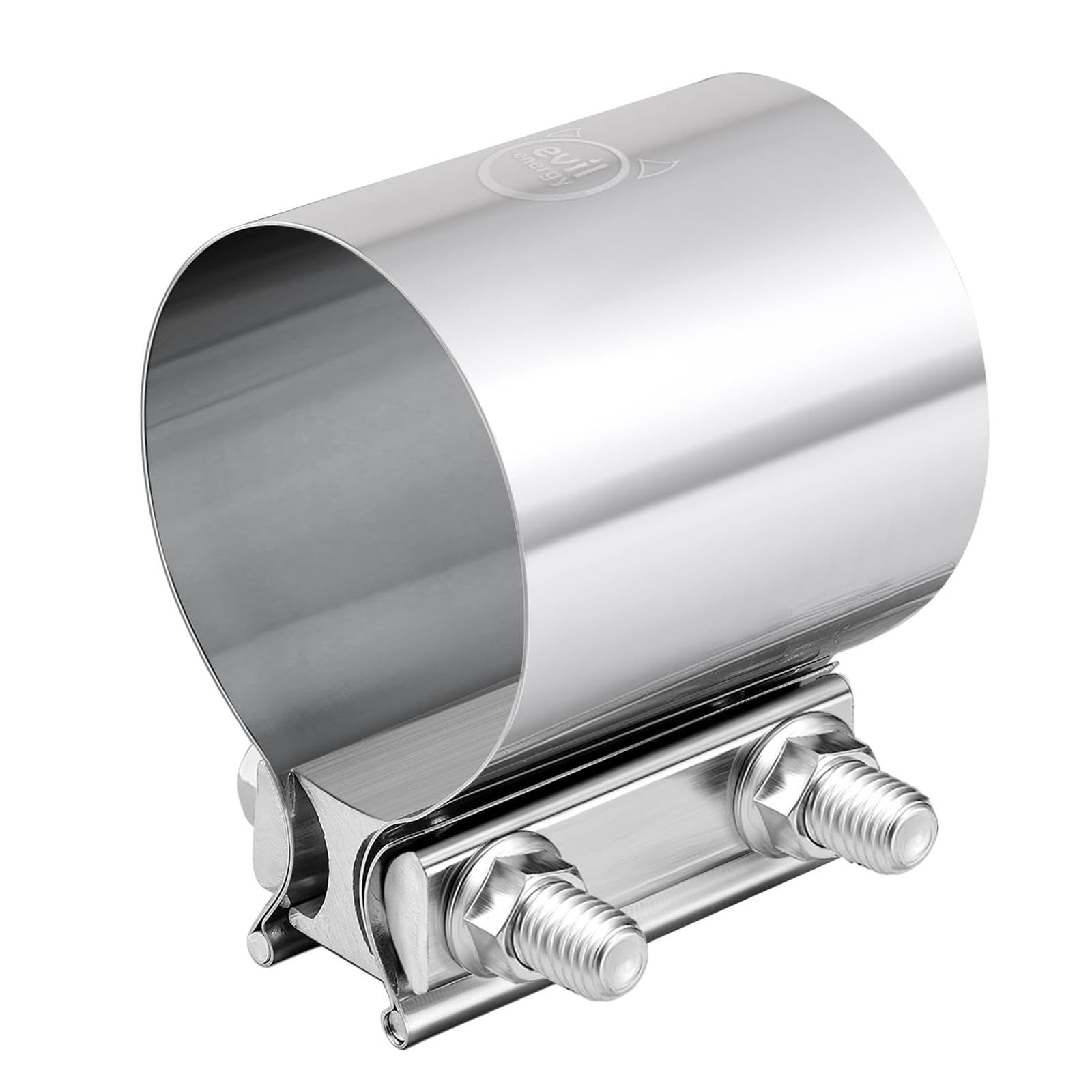 Evil Energy 3.0 Inch Exhaust Clamp,Butt Joint Band Clamp Sleeve Coupler Stainless Steel For Pipes,Mufflers,Catalytic Converters