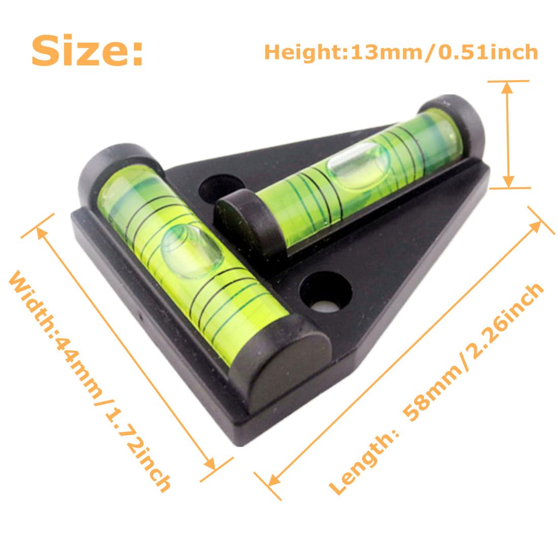 Laiesya 4Pcs Rv T Level Cross Check Levelers Bubble Levels Use For Rvs, Camper, Travel Trailer, Tripods, Camera, Telescope, Phot