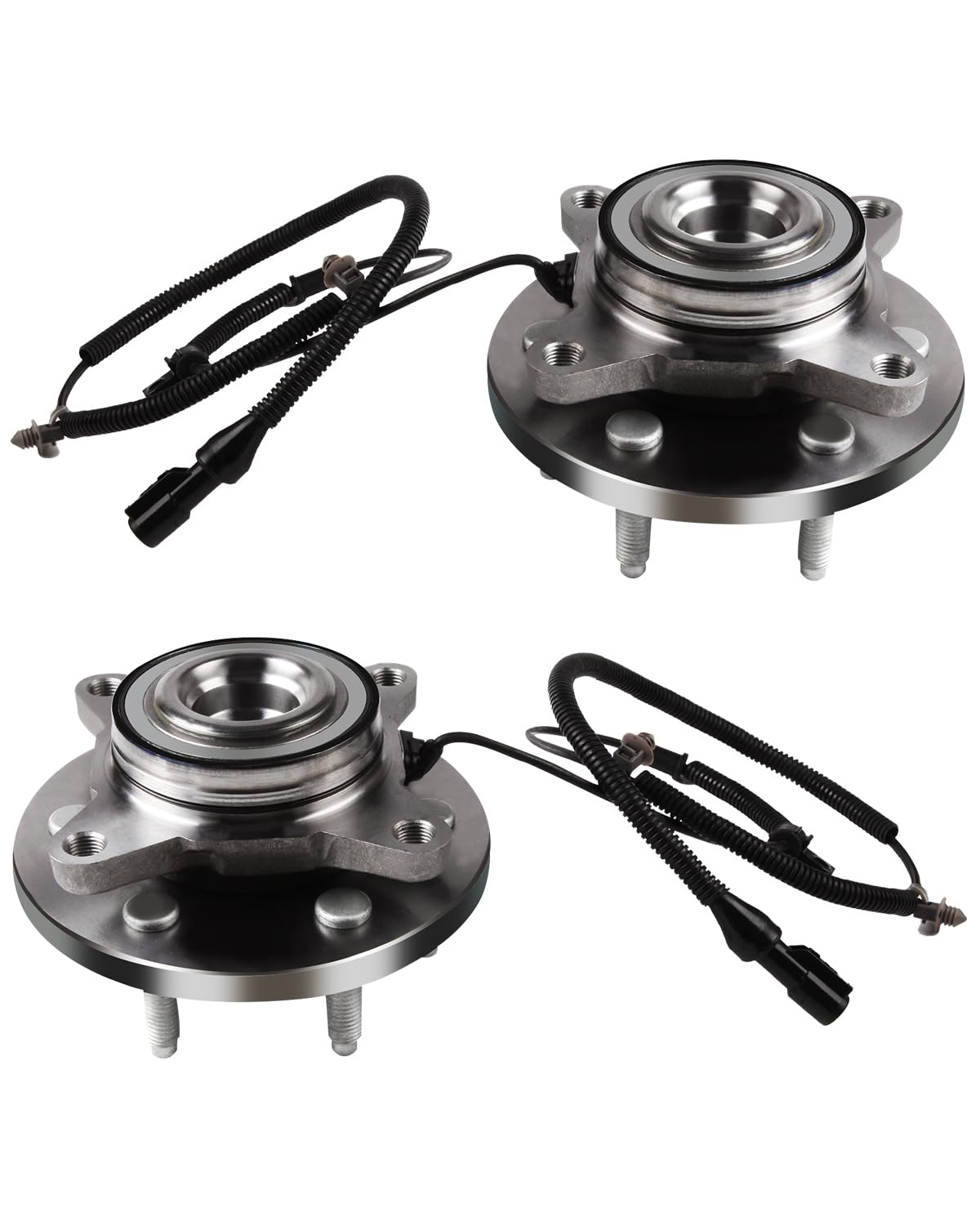 ECCPP Pair of 2 New Complete Front Wheel Hub Bearing Assembly 6 Lugs w/ABS for 2007-2011 for Lincoln for Ford Compatible with 51