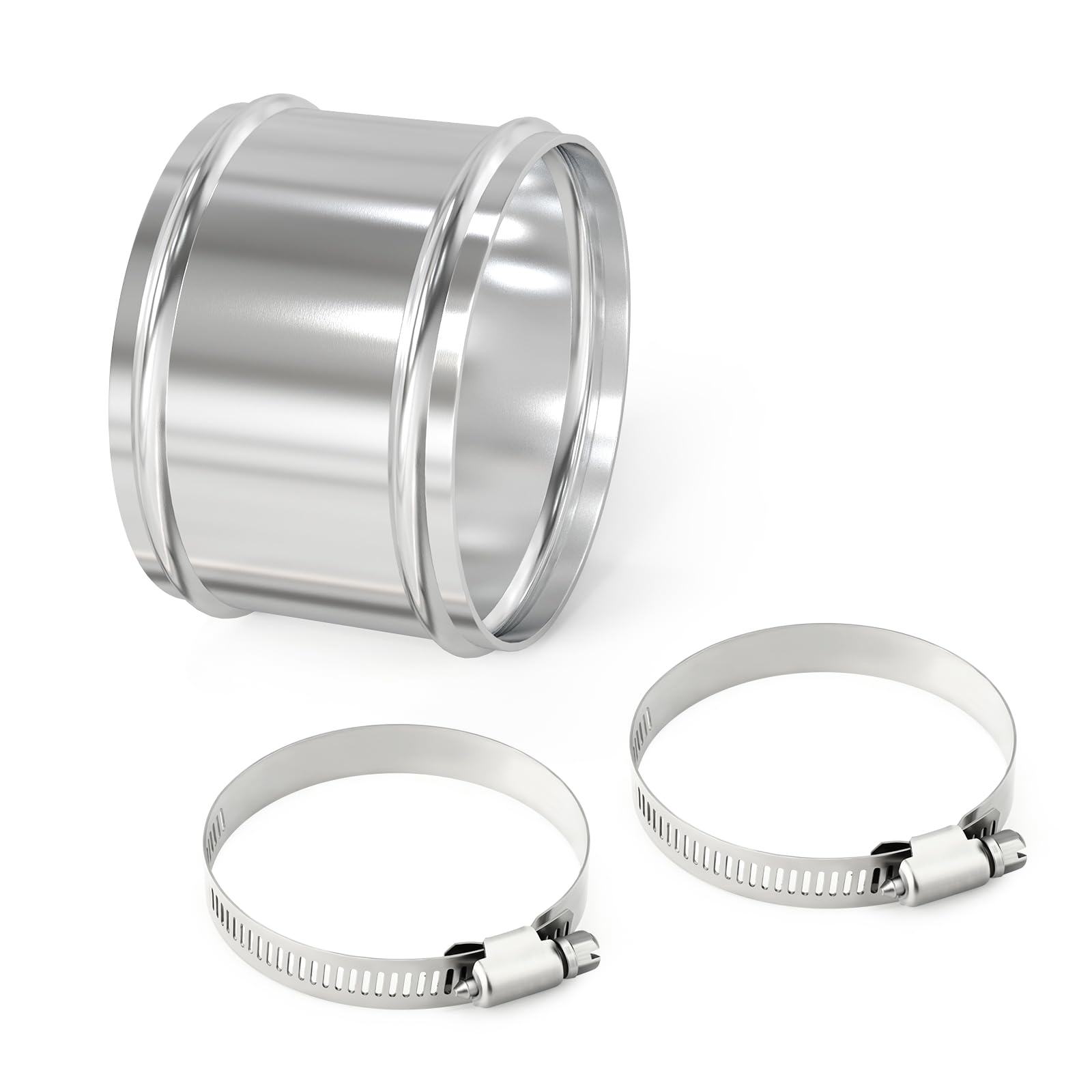 Gasher 1Pcs 3''(76Mm) Aluminum Alloy Tube Aluminum Straight 4''Od With Bead Roll, Intercooler Pipe For Intake And Cooling System