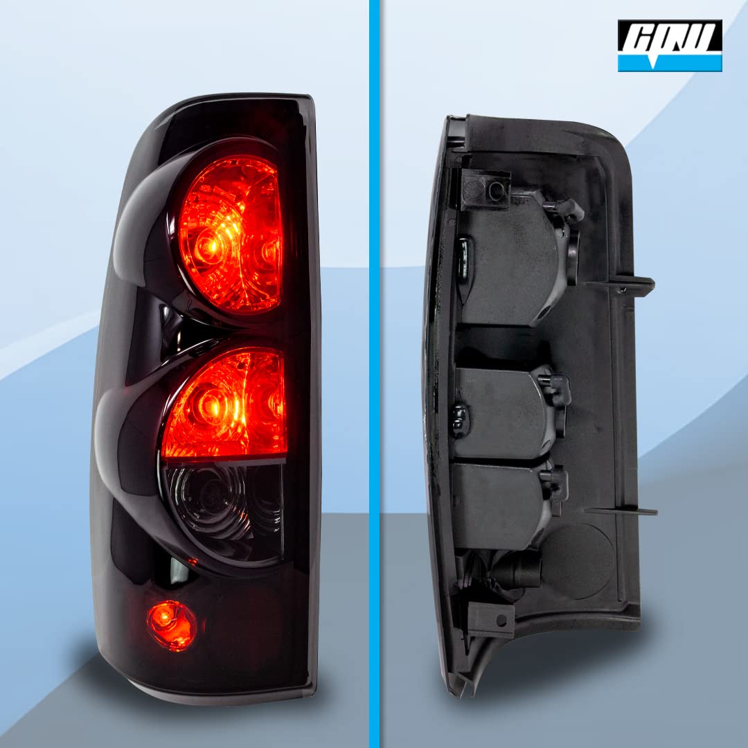 Cpw Tail Lights Compatible With [1999 2000 2001 2002 2003 2004 2005 2006 Chevrolet Silverado] [2007 Classic Body] [1999-2003 Gmc Sierra] Tail Lights (Black Smoke)