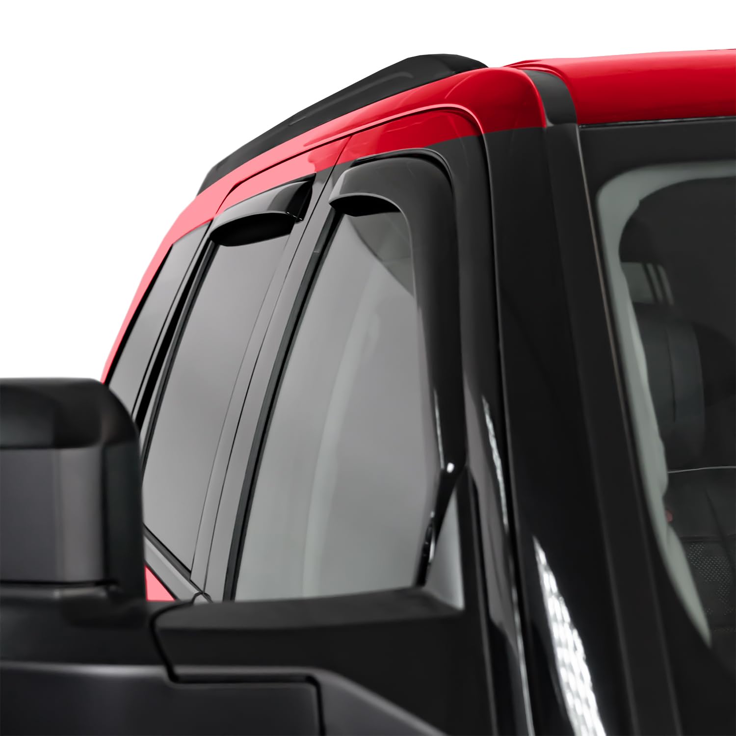 Voron Glass Rain Guards for Toyota Sequoia 2023-2025, Polycarbonate Window Deflectors, 4 Pieces, Model 200556, Extra Durable