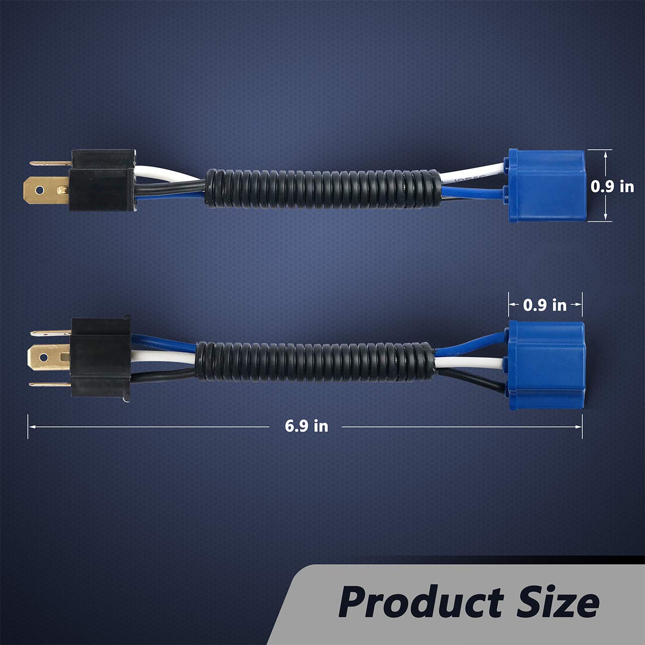 H4 Connector Plug 14Awg Heavy Duty Male To Female Socket For Car Truck Boat Marine- H4/9003(Pack Of 2)