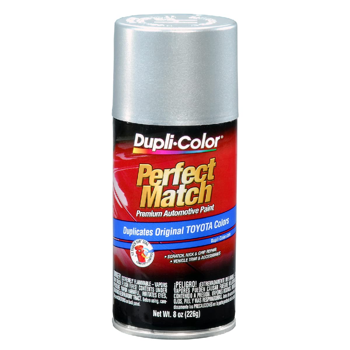 Dupli-Color Ebty15307 Perfect Match Automotive Spray Paint – Toyota Silver Metallic, 147/148 – 8 Oz. Aerosol Can