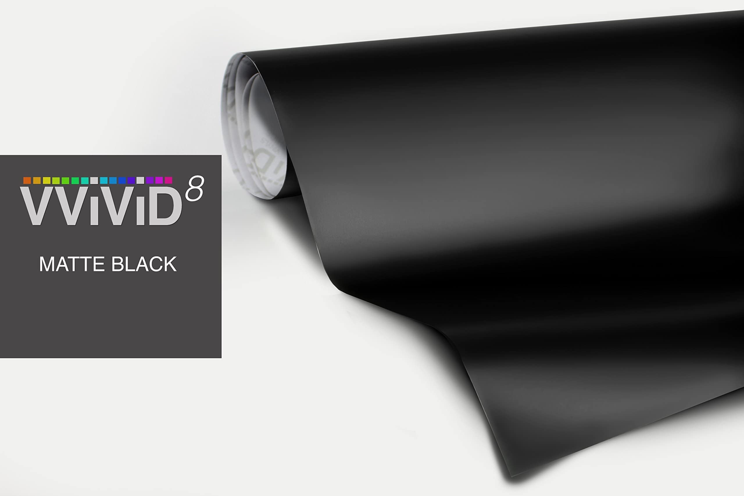 Vvivid Matte Black Vinyl Wrap Adhesive Film Air Release Decal Sheet (4Ft X 5Ft)