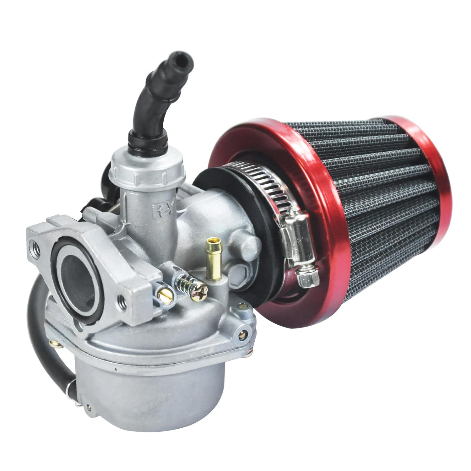 Holato Pz19 Carburetor Carb Air Filter Fuel Line Kit For 50Cc 70Cc 90Cc 110Cc 125Cc Tao Tao Gk110 Baja Ssr Apollo Coolster Chinese Kids Four Wheeler Atv Go Kart Crf50 Xl70 Dirt Pit Bike Motor (Red)