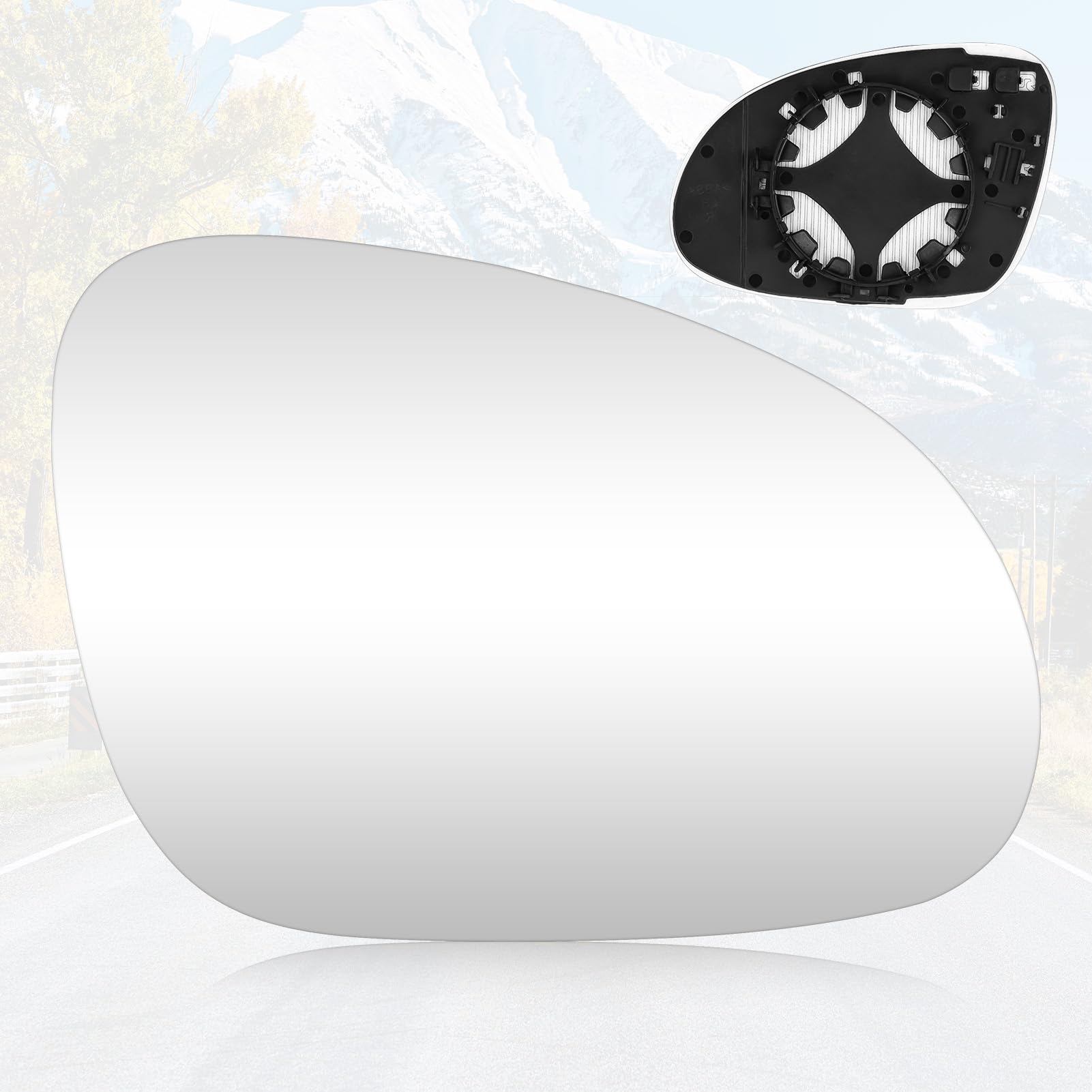 Youxmoto Passenger Right Side Heated Mirror Glass Replacement 2005-2010 Fit For Volkswagen Fit For VW R32 EOS GTI Rabbit Jetta P