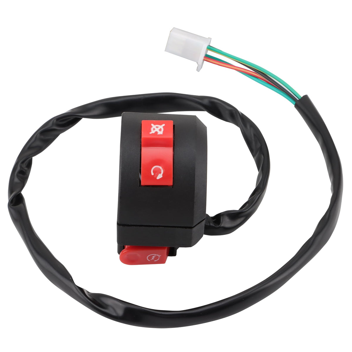 Woostar 7/8' 22Mm Handlebar Left Start Switch Assembly Replacement For Taotao Speedy 50 Pony 50 Vip 50 Jet 50 Powermax 150 4 Wheeler 50Cc 150Cc Qmb139 Gy6 Scooter Atv Quad