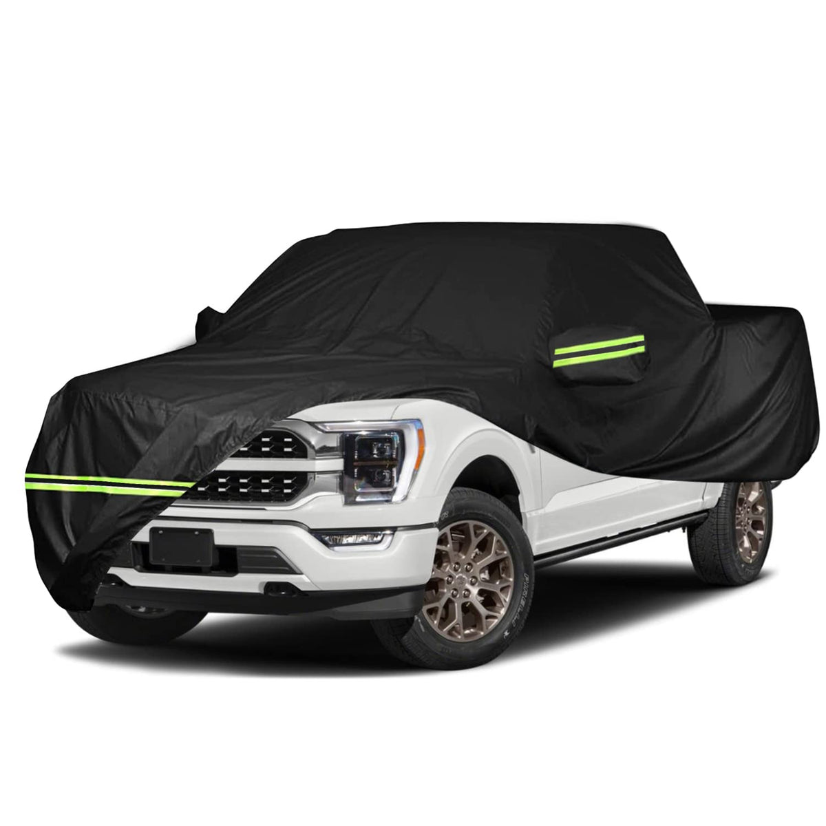 ULROLIT Waterproof Car Cover for 2004-2022 Fo-rd F150 Crew Cab 6.5 ft Bed Pickup 4 Door Truck Cover, All Weather 210T Windproof 