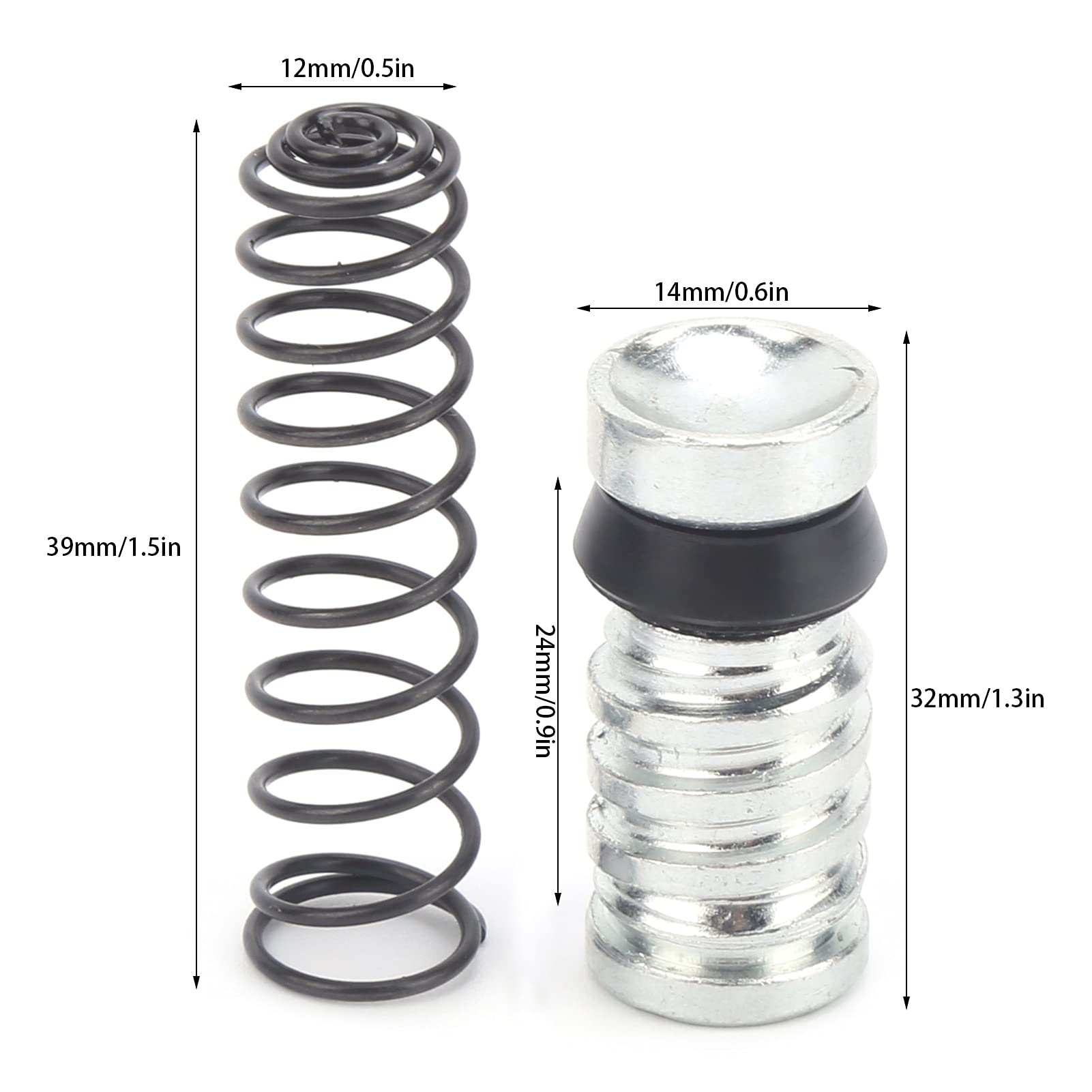 Rear Brake Master Cylinder Rebuild Repair Parts, 14Mm Motorcycle Clutch Brake Pump Piston Plunger Repair Kits Aluminium Alloy Fi