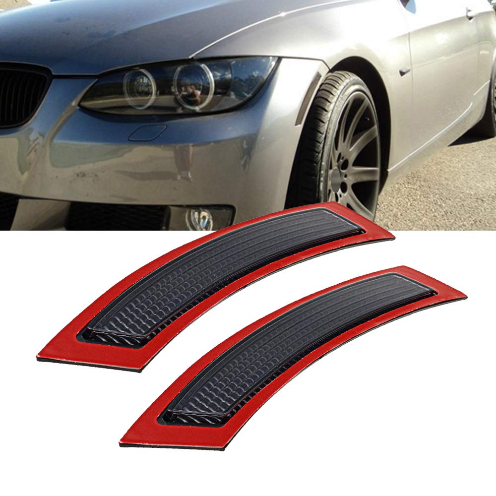 Gsrecy 2Pcs For Bmw E92 E93 3 Series 2Dr 2007-2013 Front Side Marke Fender Bumper Reflector (Smoke Lens)