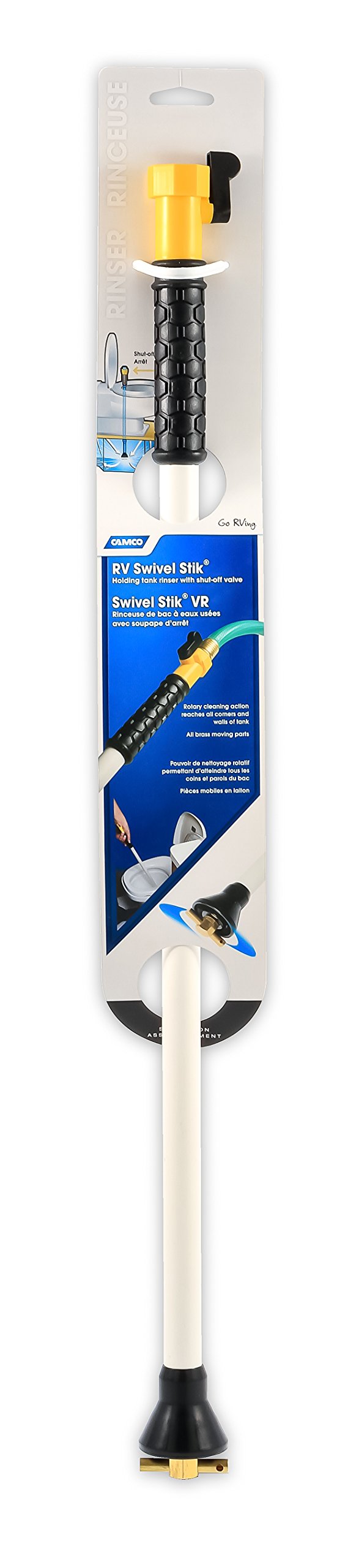 Camco Rv Straight Swivel Stik With Shutoff Valve-Creates Powerful Cleaning Action That Dislodges And Flushes Stubborn Waste Depo