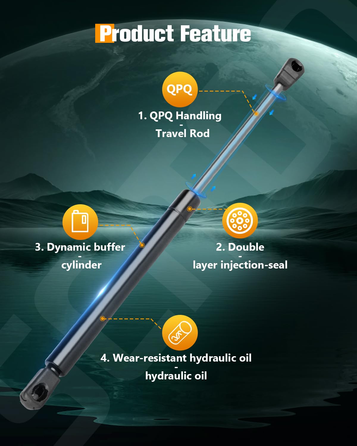 Scitoo Rear Left And Right Hatch Lift Supports Struts Gas Springs Shocks Fit For Ford Escape 2001-2007,For Mercury Mariner 2005-