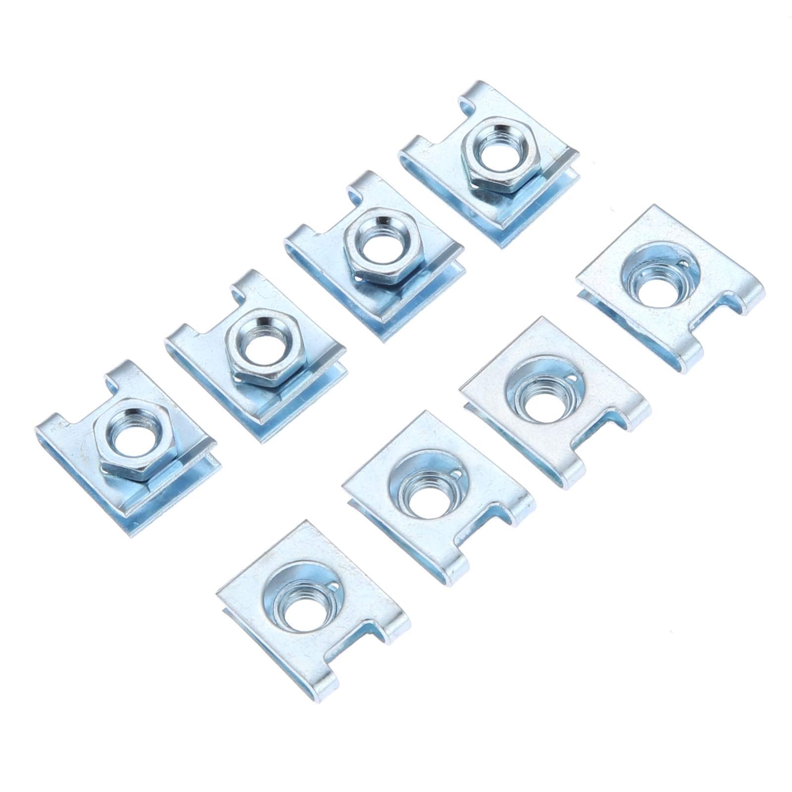 Mtsooning 20Pcs Automotive U-Type Clips, M6 Metal U Nut Retainer, License Plate Screw Base Nut Mounting Clip Rivets For Engine F